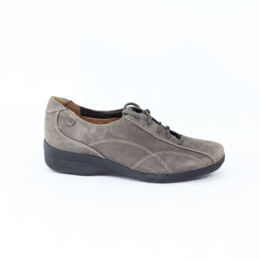 Clarks Unstructured Leather Sneakers Women Walking Shoes sz 7.5